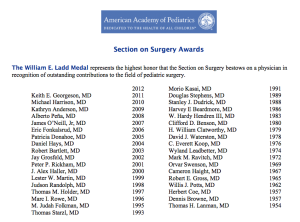 Ladd Medal d-American Academy of Pediatrics